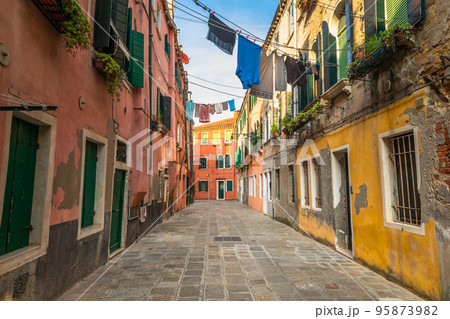 Residential district and alley corner near Piazza San Marco , Venice, Italy Residential district and alley corner near Piazza San Marco , Venice, Italy 95873982