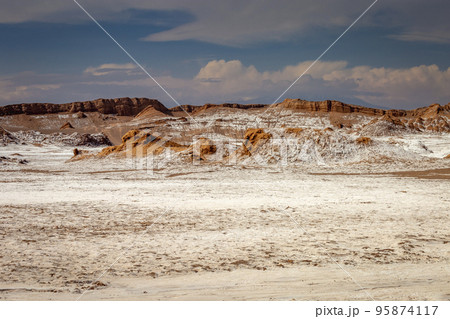 Moon Valley, Valle de la Luna at sunset, Atacama desert, Chile, South America Moon Valley, Valle de la Luna at sunset, Atacama desert, Chile, South America 95874117