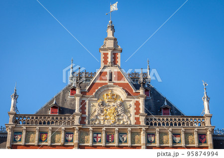Coat of Arms symbols in Central Train Station, Amsterdam, Netherlands Coat of Arms symbols in Central Train Station, Amsterdam, Netherlands 95874994