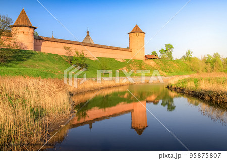 Monastery of Saint Euthymius and river reflection, Suzdal, Russia 95875807