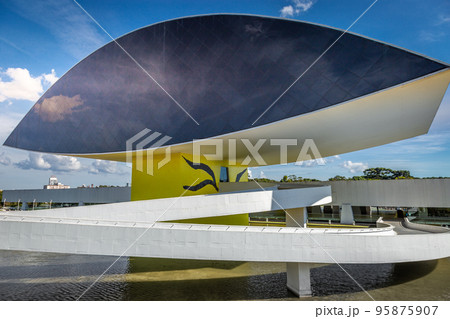 Museum Oscar Niemeyer in Curitiba, capital of Parana state, Brazil Museum Oscar Niemeyer in Curitiba, capital of Parana state, Brazil 95875907