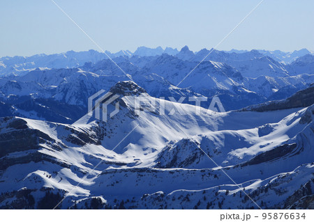Countles peaks seen from Mount Chaeserrugg. 95876634