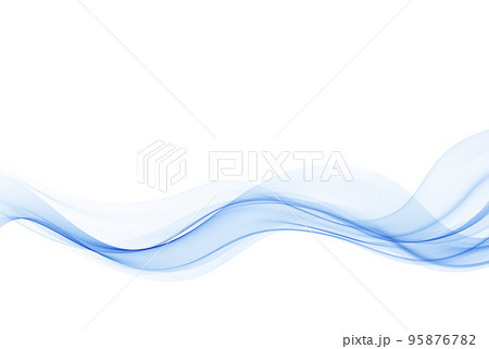 Blue vector abstract background flowing wave...のイラスト素材 [95876782] - PIXTA