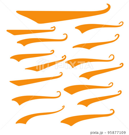 Orange Swirls Swash Logo Ornament Designs Orange Swirls Swash Logo Ornament Designs 95877109