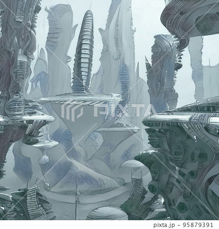 変な宇宙人の変な都会の静寂 95879391