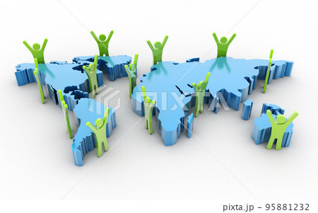 3d rendered Global business network concept isolated on white background 3d rendered Global business network concept isolated on white background 95881232