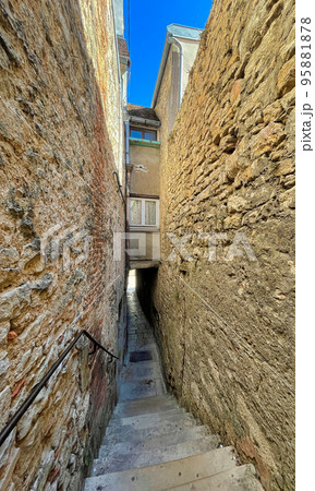 medieval city of dole in france in covid lockdown medieval city of dole in france in covid lockdown 95881878