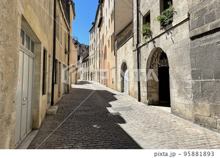 medieval city of dole in france in covid lockdown 95881893