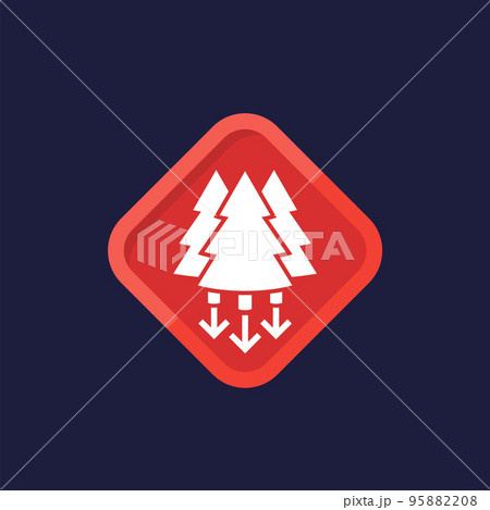 deforestation icon, reduction in forest area deforestation icon, reduction in forest area 95882208