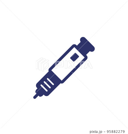 insulin pen icon on white 95882279