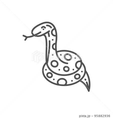 Chinese horoscope sign snake lunar calendar icon isolated. Vector asian oriental line art reptile. CNY spring festival symbol. Lunar New Year snake drawing, astrology theme. Chinese zodiac mascot Chinese horoscope sign snake lunar calendar icon isolated. Vector asian oriental line art reptile. CNY spring festival symbol. Lunar New Year snake drawing, astrology theme. Chinese zodiac mascot 95882936