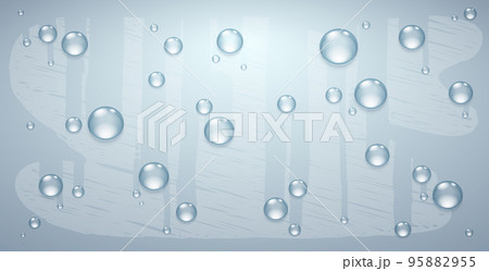 Clear Water Drops with Condensate Clear Water Drops with Condensate 95882955