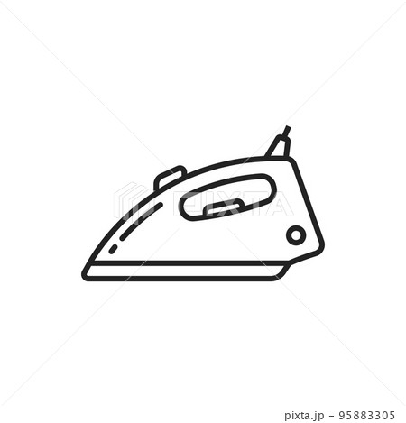 Iron vector thin line icon. Household and laundry appliances outline 95883305