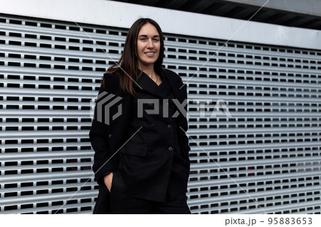 Business elegant and stylish Caucasian woman 40 years old outside 95883653