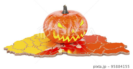 Halloween in Bhutan concept, 3D rendering 95884155