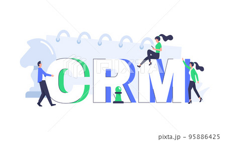 Customer relationship management concept background. CRM vector illustration. Company Strategy Planning. Business Data Analysis Customer relationship management concept background. CRM vector illustration. Company Strategy Planning. Business Data Analysis 95886425