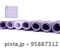 Rolled paper tonned in lavender colour 95887312