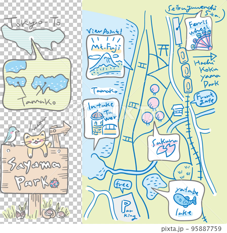 狭山公園の見取り図	 狭山公園の見取り図	 95887759