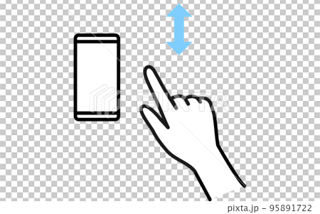 操作（滑動）智能手機的動作說明 95891722