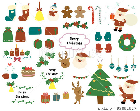 Christmas material set - Stock Illustration [18625787] - PIXTA