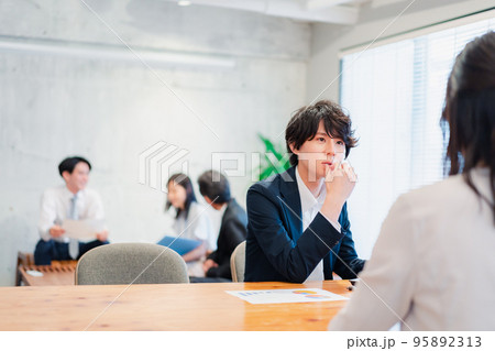 対面で営業をするセールスパーソン 対面で営業をするセールスパーソン 95892313