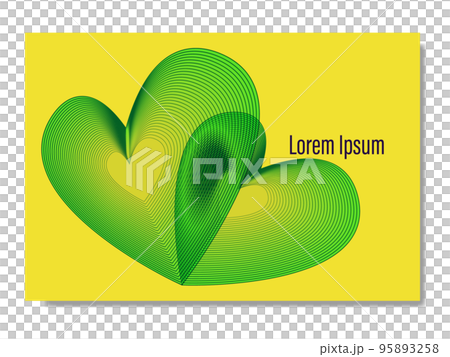 Heart illustration card/Valentine/DM/postcard/business card design postcard template 95893258