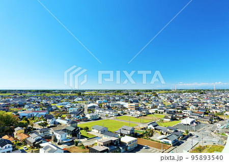 茨城県　青空の展望風景 95893540