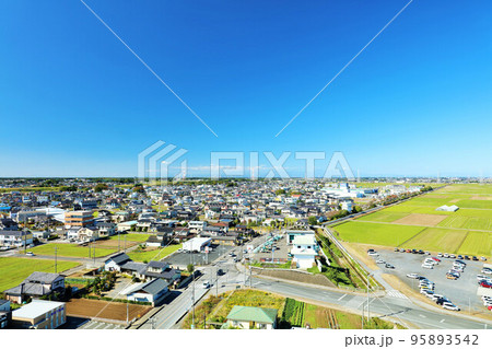 茨城県　青空の展望風景 95893542