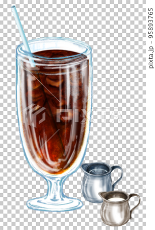 Iced coffee_with milk syrup 95893765