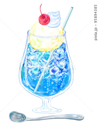 クリームソーダ_ブルー 95894385