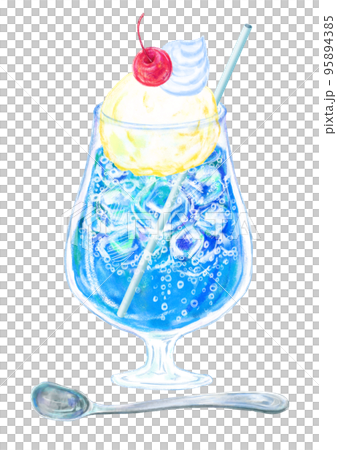 クリームソーダ_ブルー 95894385
