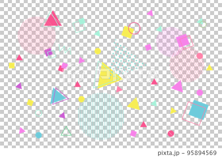 Pop geometric pattern background illustration Geometric Memphis 95894569