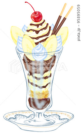 パフェ_チョコバナナパフェ 95895059