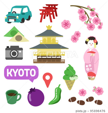 京都のアイコン　線無し 95896476