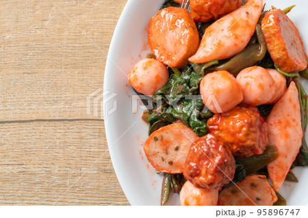 Stir Fried Fish Balls with Yentafo Sauce 95896747