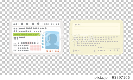 鬆散粗糙的手繪駕照正反面 鬆散粗糙的手繪駕照正反面 95897166