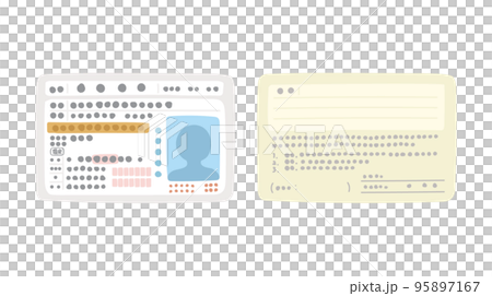 鬆散粗糙的手繪駕照正反面 鬆散粗糙的手繪駕照正反面 95897167