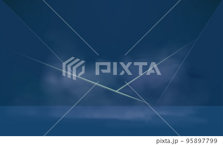 Blue interior with with fog. Vector 3d illustration Blue interior with with fog. Vector 3d illustration 95897799