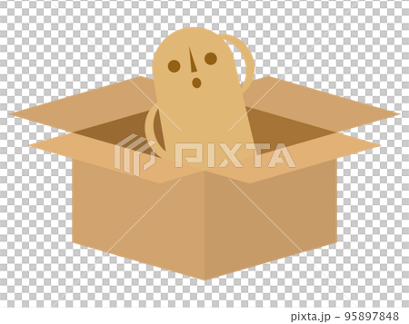 Cardboard box and Haniwa icon 95897848