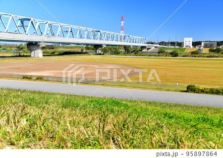北総線江戸川橋梁(千葉県方面)周辺(東京都葛飾区)【2022.10】 95897864