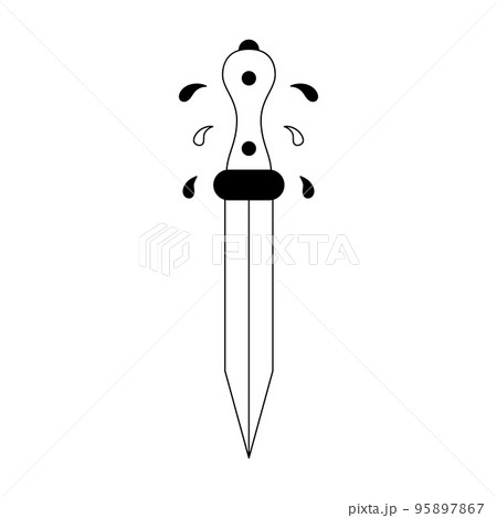 Black And Gray Skull Knife Tattoo Stock Illustration  Download Image Now   Dagger Knife  Weapon Tattoo  iStock