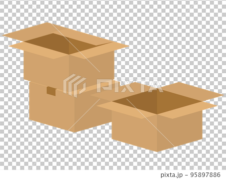 打開的紙板箱圖標 95897886