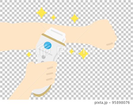 脱毛器で、腕を脱毛する人のイラスト 脱毛器で、腕を脱毛する人のイラスト 95898076