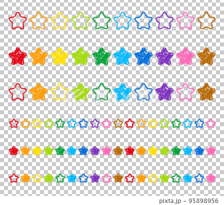 Crayon material star line set Crayon material star line set 95898956