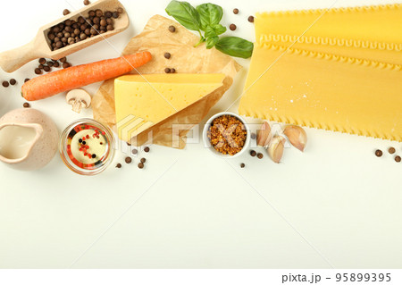 Concept of cooking lasagna, space for text Concept of cooking lasagna, space for text 95899395