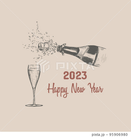 happy new year 2023 vector illustration 95906980
