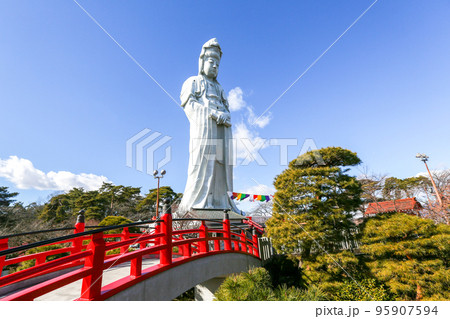 群馬県 高崎市 冬 慈眼院 高崎白衣大観音 群馬県 高崎市 冬 慈眼院 高崎白衣大観音 95907594
