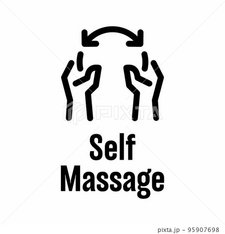 Self Massage vector information sign 95907698