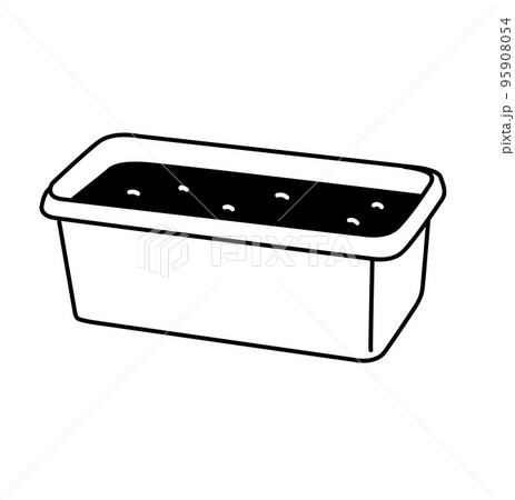 農作業　作業　道具　工具　イラスト　白黒　モノクロ 95908054