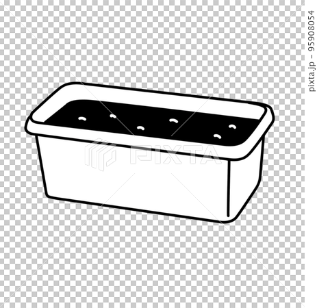 農作業　作業　道具　工具　イラスト　白黒　モノクロ 95908054